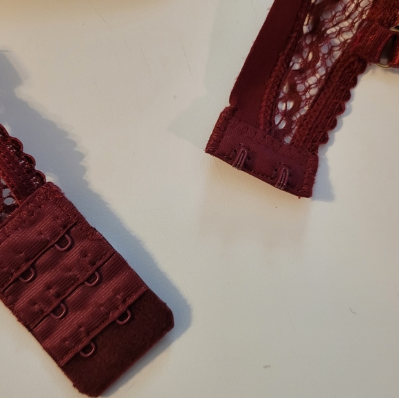 Front Cage Weave Merlot Bralette - Picture 5 of 11